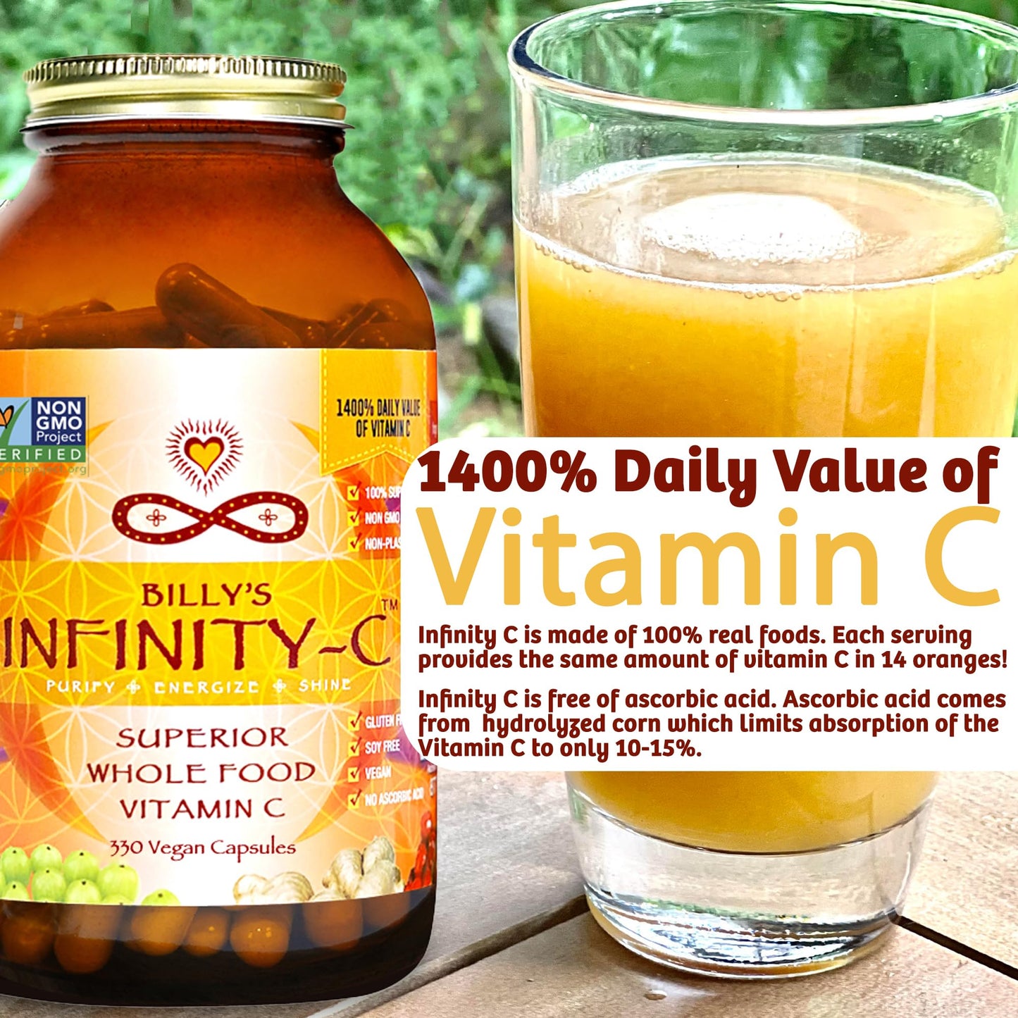 Cápsulas Infinity-C vitamina c organismos naturales
