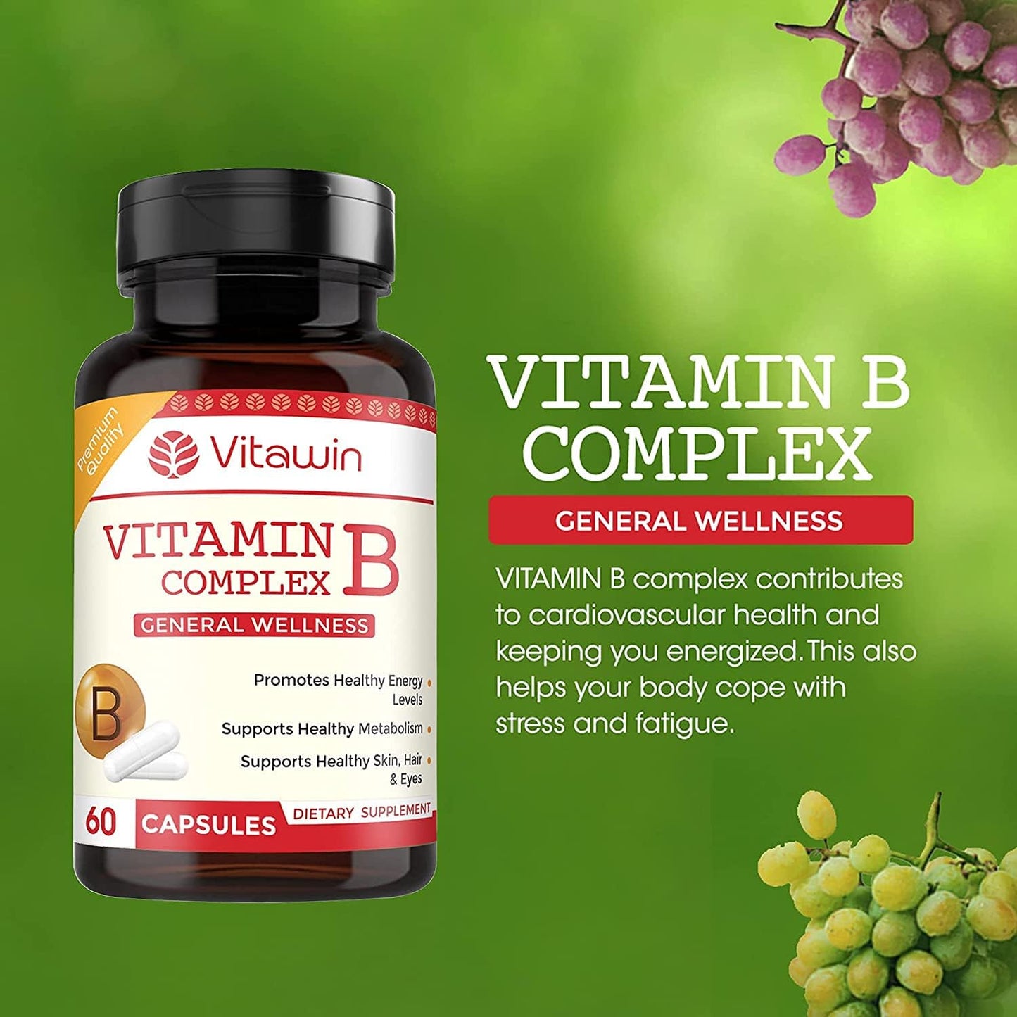 Cápsulas para inmunidad y bienestar general vitamina B