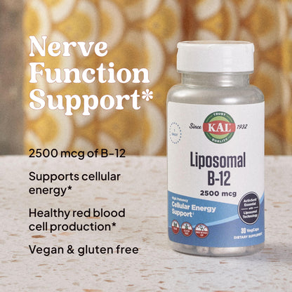 Cápsulas KAL vitamina b12 liposomal tecnología avanzada