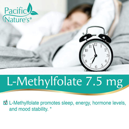 Cápsulas de L-metilfolato para salud y concentración