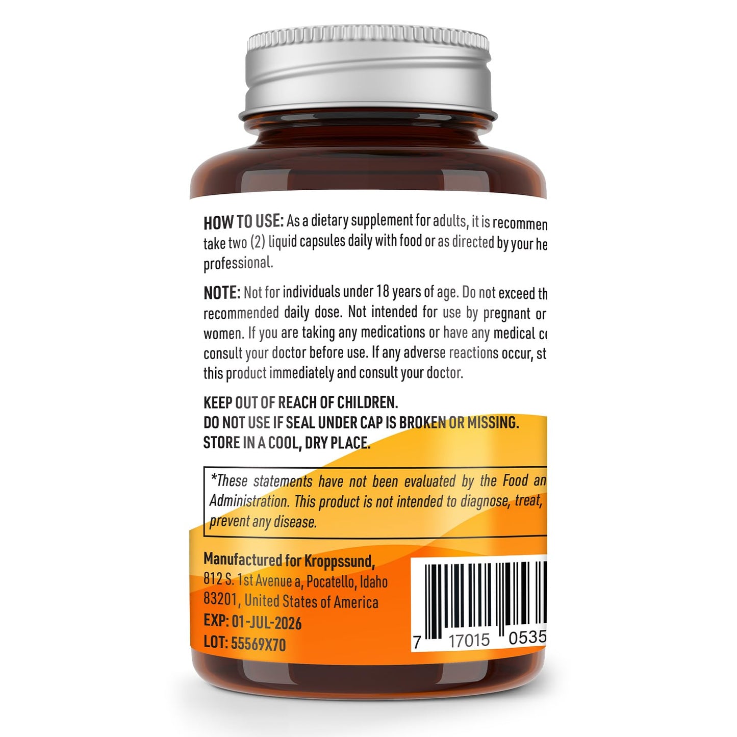Cápsulas líquidas kroppssund con omega-3 y selenio