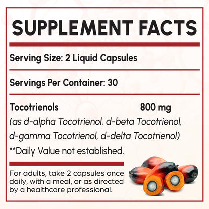 Cápsulas líquidas tocotrienol Kroppssund 800mg