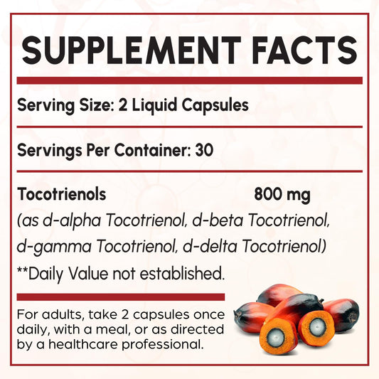 Cápsulas líquidas tocotrienol Kroppssund 800mg