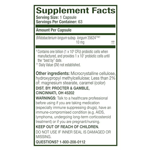 Cápsulas marrón claro de Align fórmula pro de 63 unidades