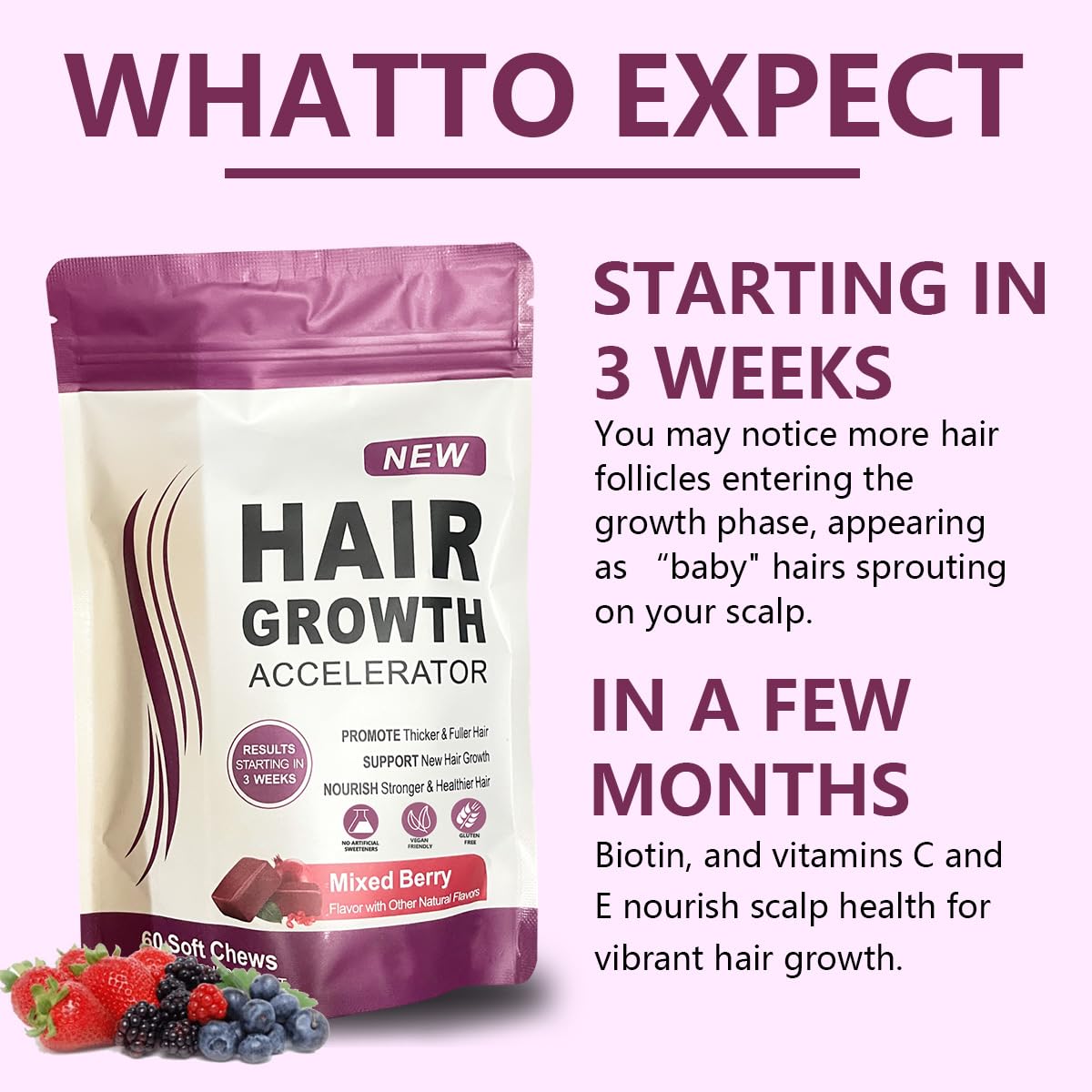 Cápsulas masticables Honneth para cabello más fuerte