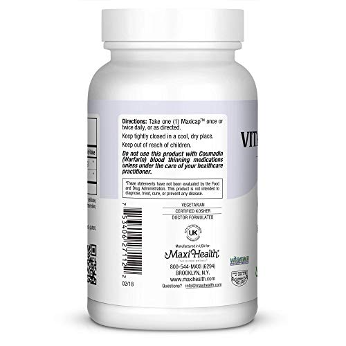 Capsulas Maxi Health Vitamin K-Max vitamina k y pasto de cebada natural