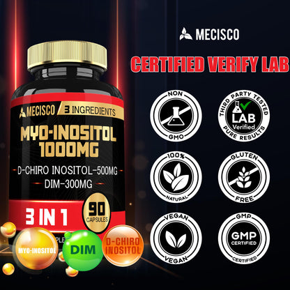 Cápsulas Mecisco inositol y DIM para ciclo regular bienestar