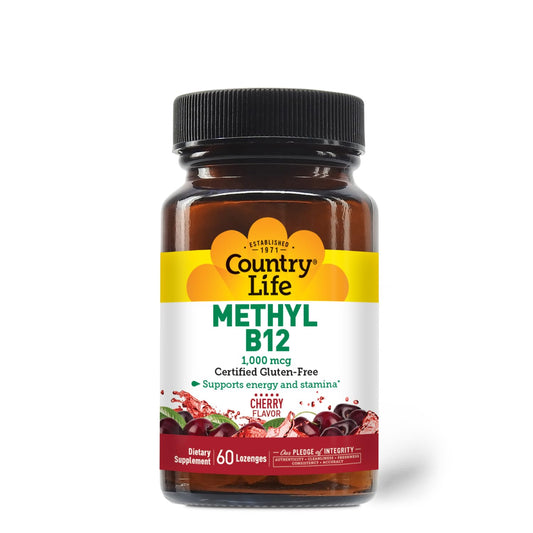 Cápsulas metil B-12 para apoyo nutricional Country Life