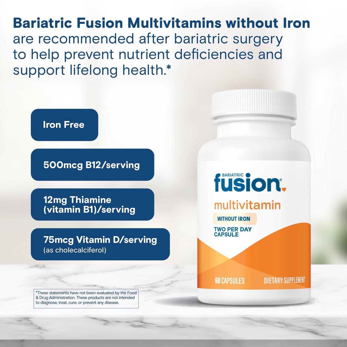 Cápsulas de multivitamina bariátrica Bariatric Fusion