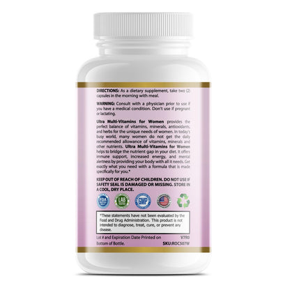 Cápsulas de multivitaminas para mujeres