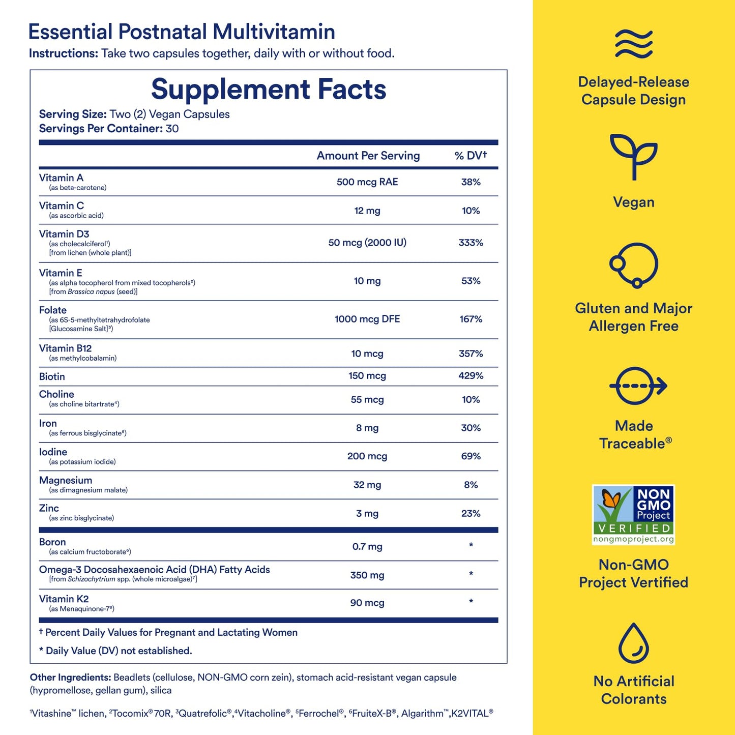 Cápsulas de multivitamínico Ritual Essential para posparto
