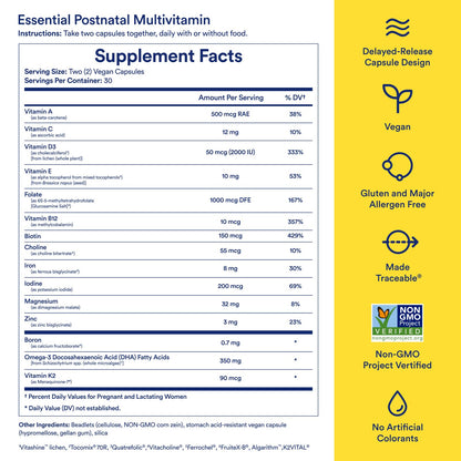 Cápsulas de multivitamínico Ritual Essential para posparto