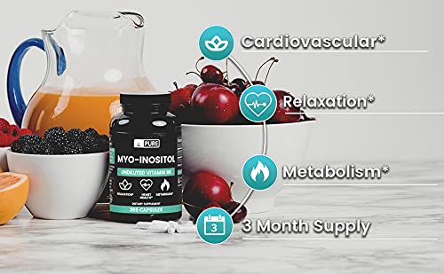Cápsulas de Myo-Inositol 365 unidades puro suplementario
