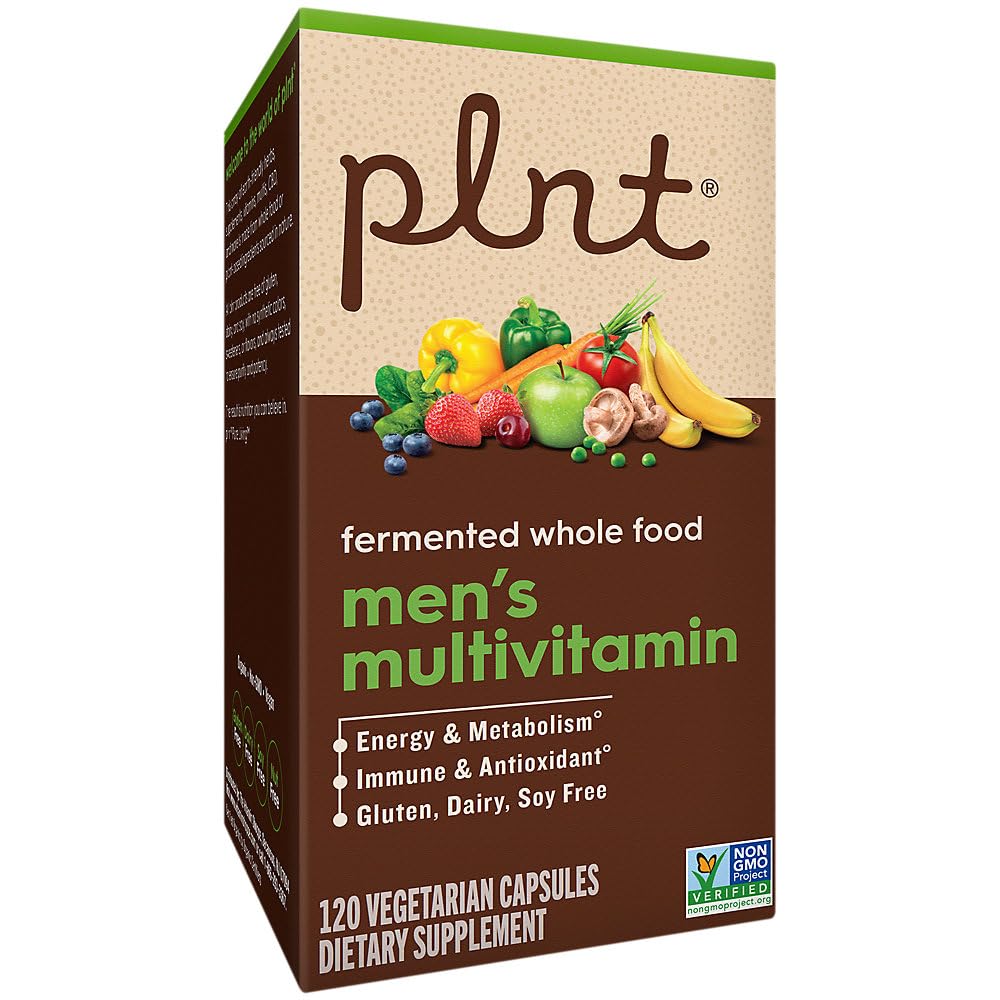 Cápsulas naturales para multivitamínico fermentado hombres plnt