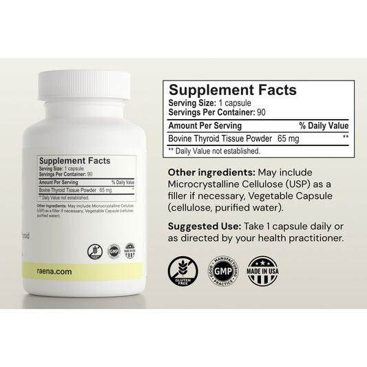Cápsulas naturales premium de suplemento bovino Raena