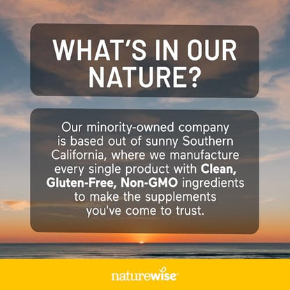 Cápsulas naturales de vitamina D3 y K2 NatureWise con aceite de coco