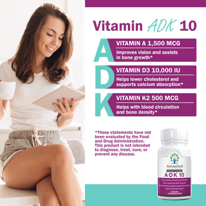 Cápsulas NatureGenX suplemento vitamina ADK