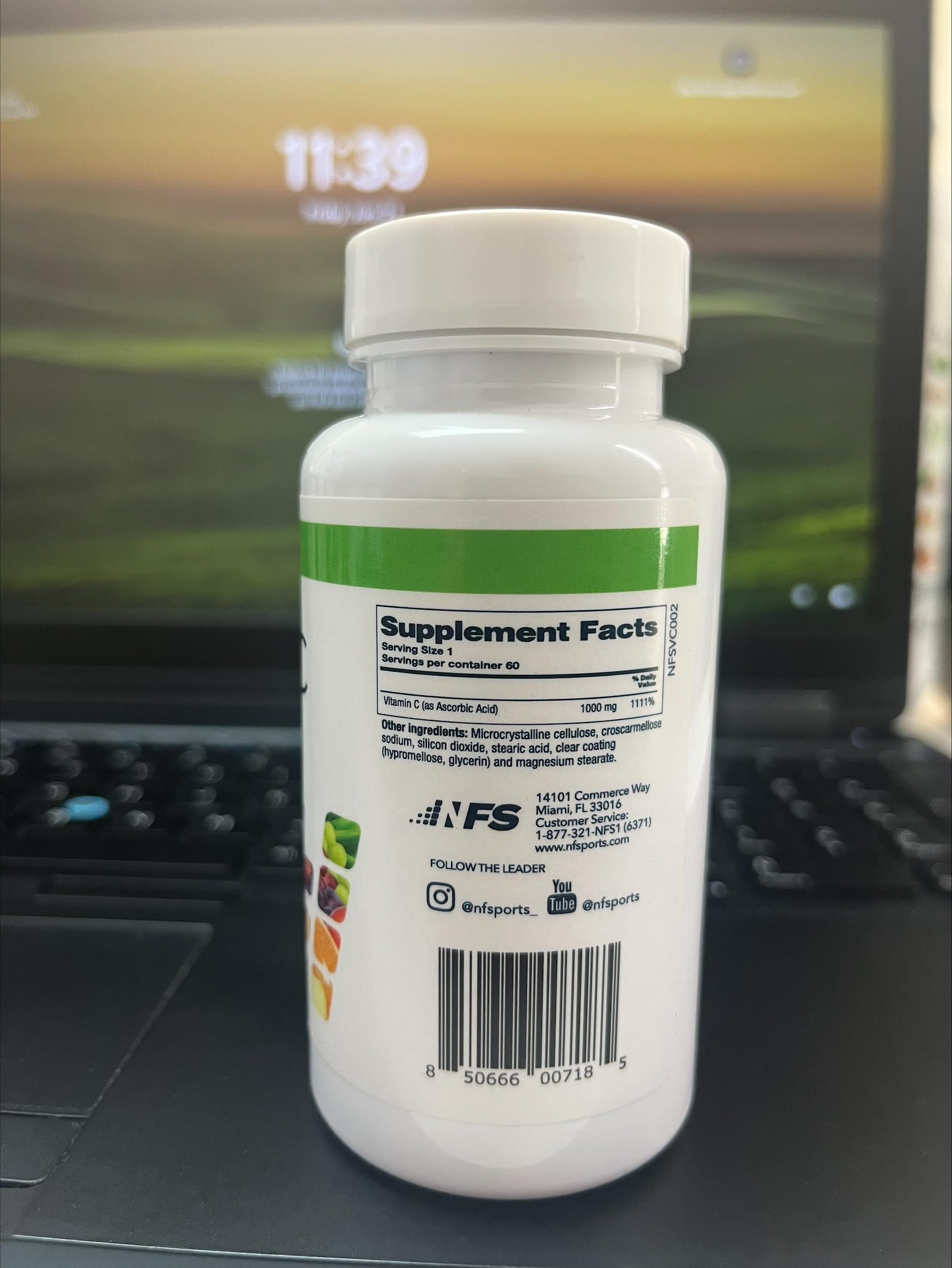 Cápsulas NF Sports Vitamina C para sistema inmunológico