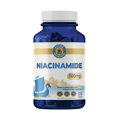 Cápsulas de niacinamida Vykee Nutrition para energía y piel