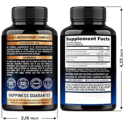 Cápsulas NUTRAHARMONY ácido alfa lipoico complejo B