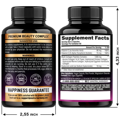 Cápsulas Nutraharmony péptidos de colágeno closeup