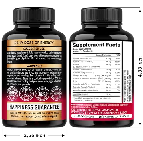 Cápsulas Nutraharmony vitamina B con vitamina C