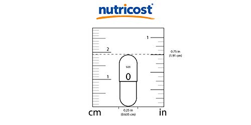 Cápsulas Nutricost vitamina B2 en fondo blanco