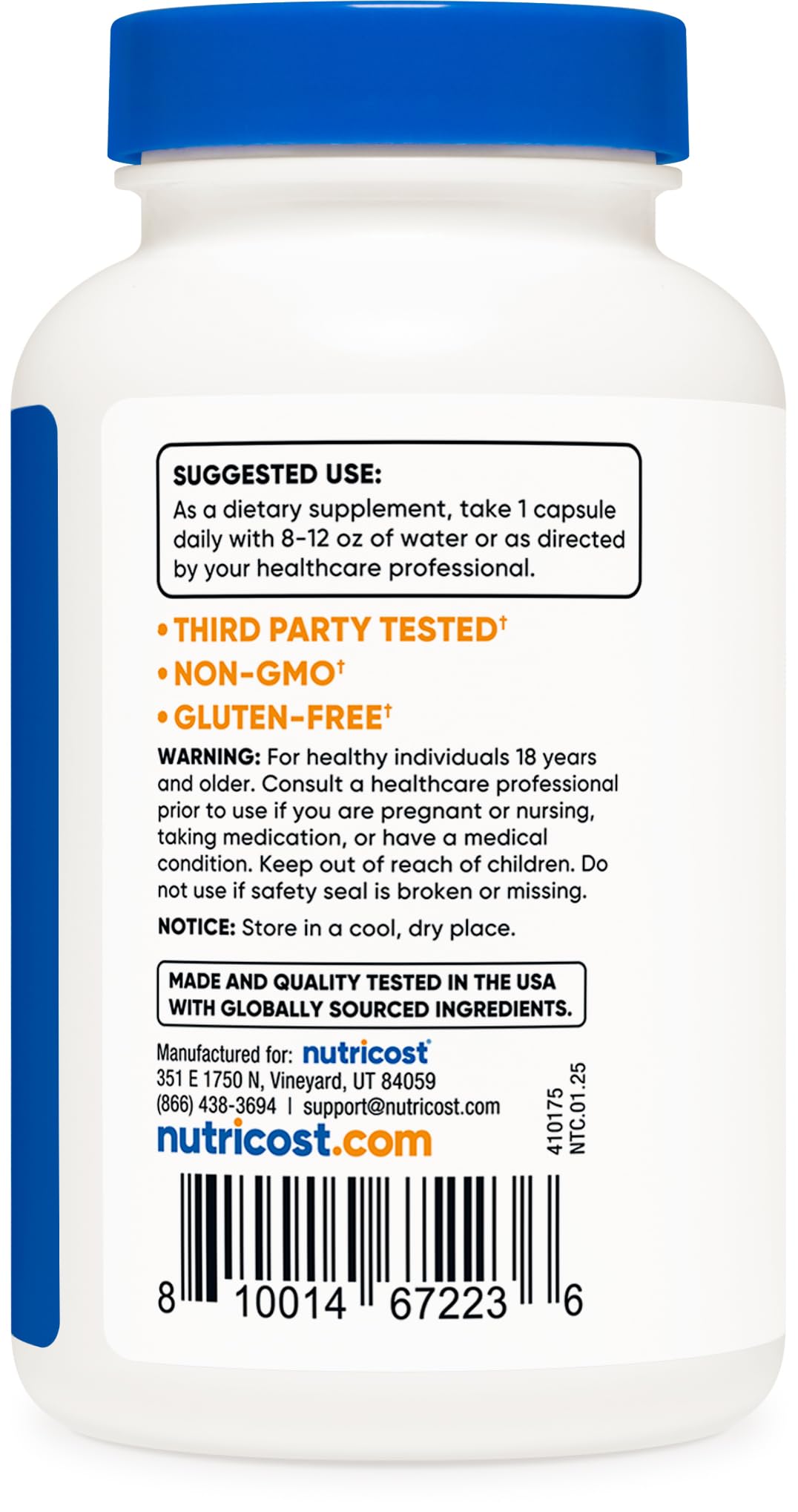 Cápsulas Nutricost vitamina b6 p5p 100mg