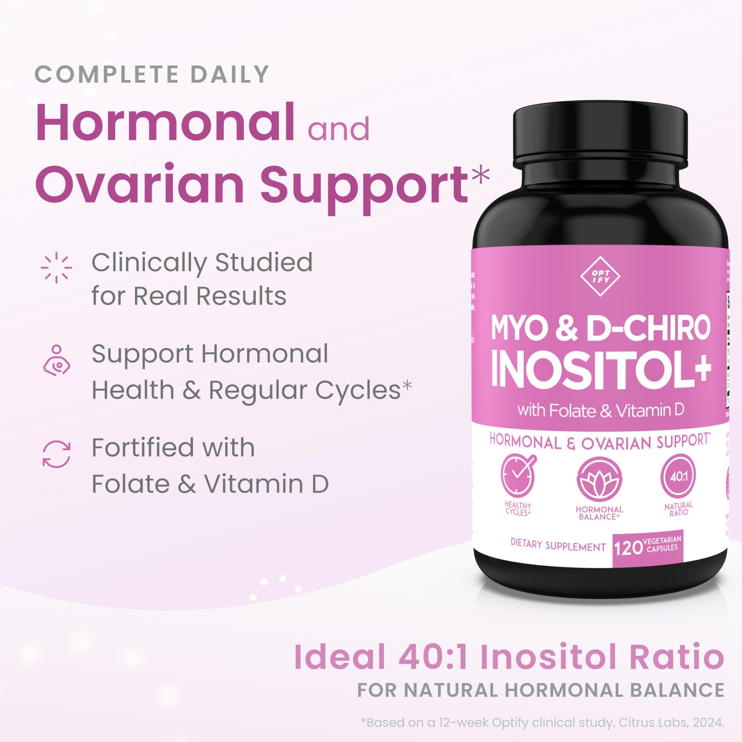 Cápsulas Optify inositol balance hormonal y ovárico