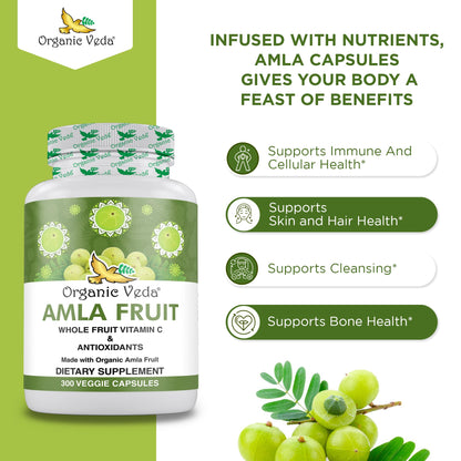 Cápsulas orgánicas de Amla para estimular sistema inmune