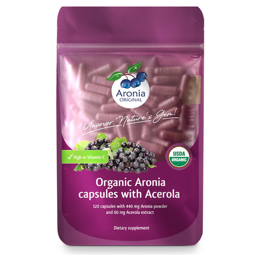 Cápsulas orgánicas Aronia con acerola 120 dosis