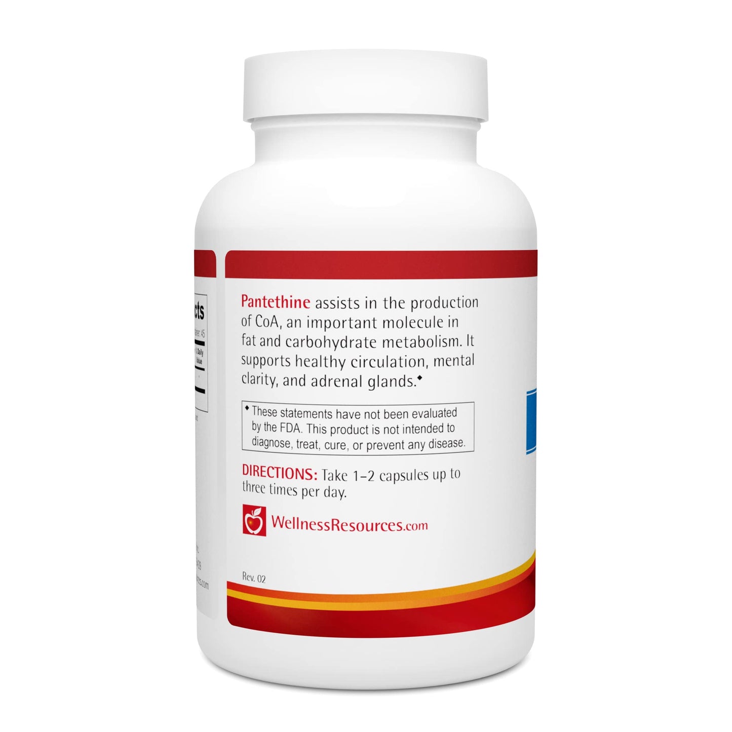 Cápsulas pantetina suplemento vitamina b5 Wellness Resources