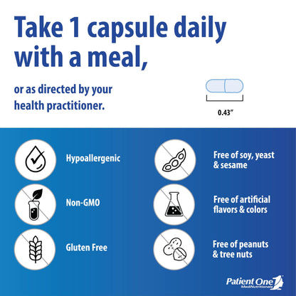 Cápsulas Patient One Vitamina K2 MK-7 y D3 para salud ósea
