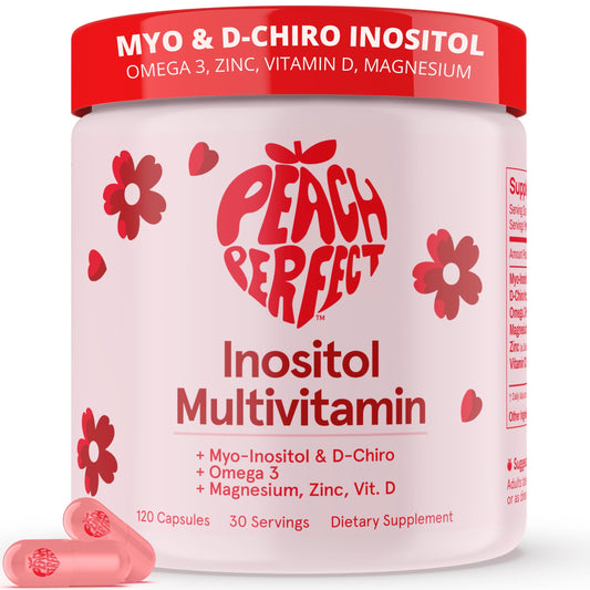 Cápsulas Peach Perfect Inositol multivitaminas - 180 unidades