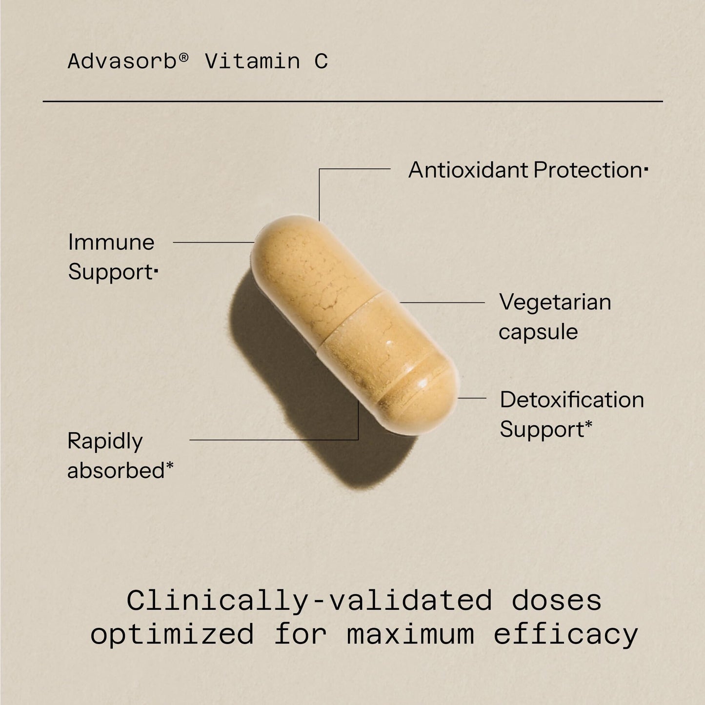 Capsulas pequeña rápida absorción vitamina c sin acidez