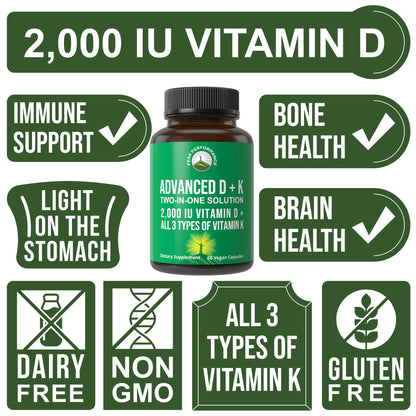 Cápsulas pequeñas y fáciles de tragar vitamina d y k Peak Performance