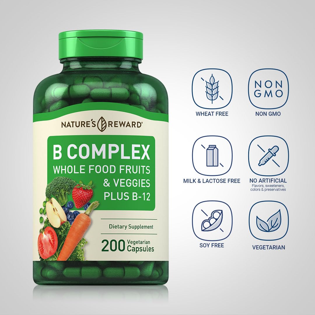 Cápsulas Piping Rock B Complejo para energía y salud