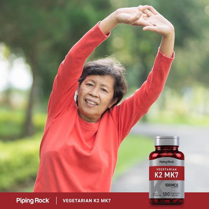 Cápsulas vegetarianas Piping Rock K2 MK7 100 mcg