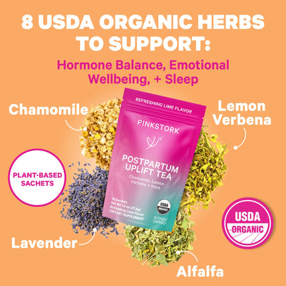 Cápsulas postnatales Pink Stork con vitaminas y nutrientes esenciales