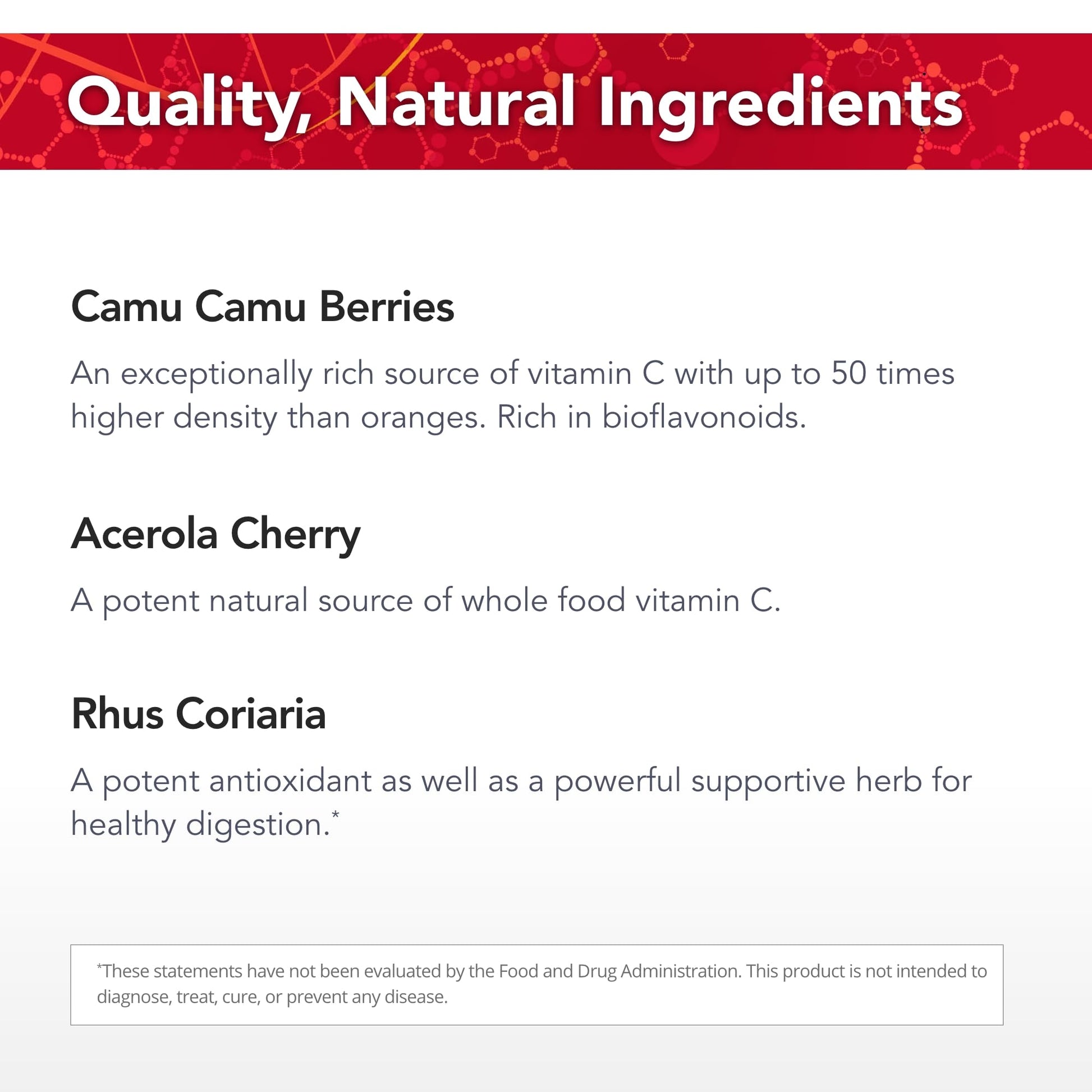 Cápsulas Power-C vitamina c cruda frutas