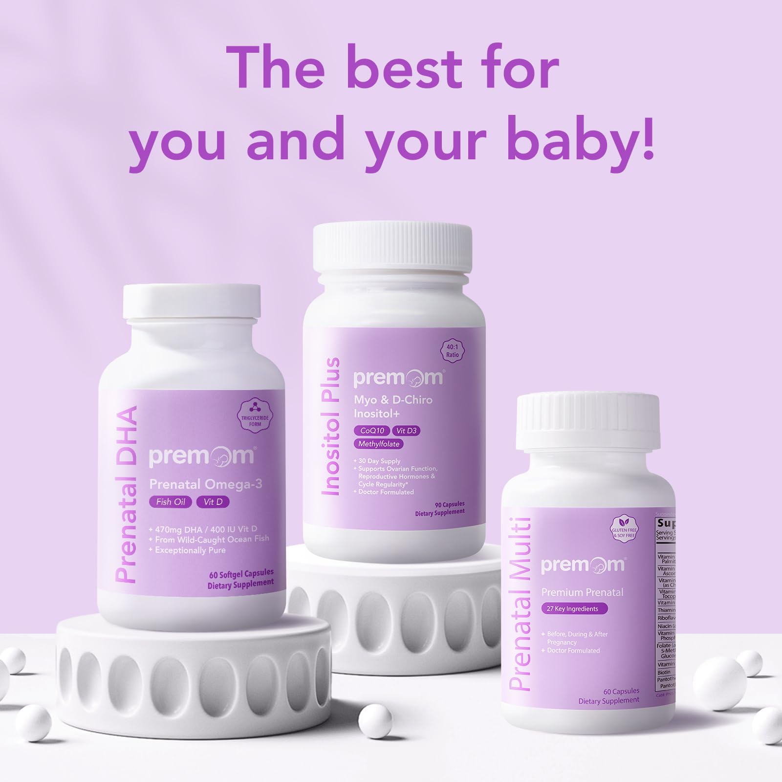 Cápsulas Premom Inositol Plus en primer plano