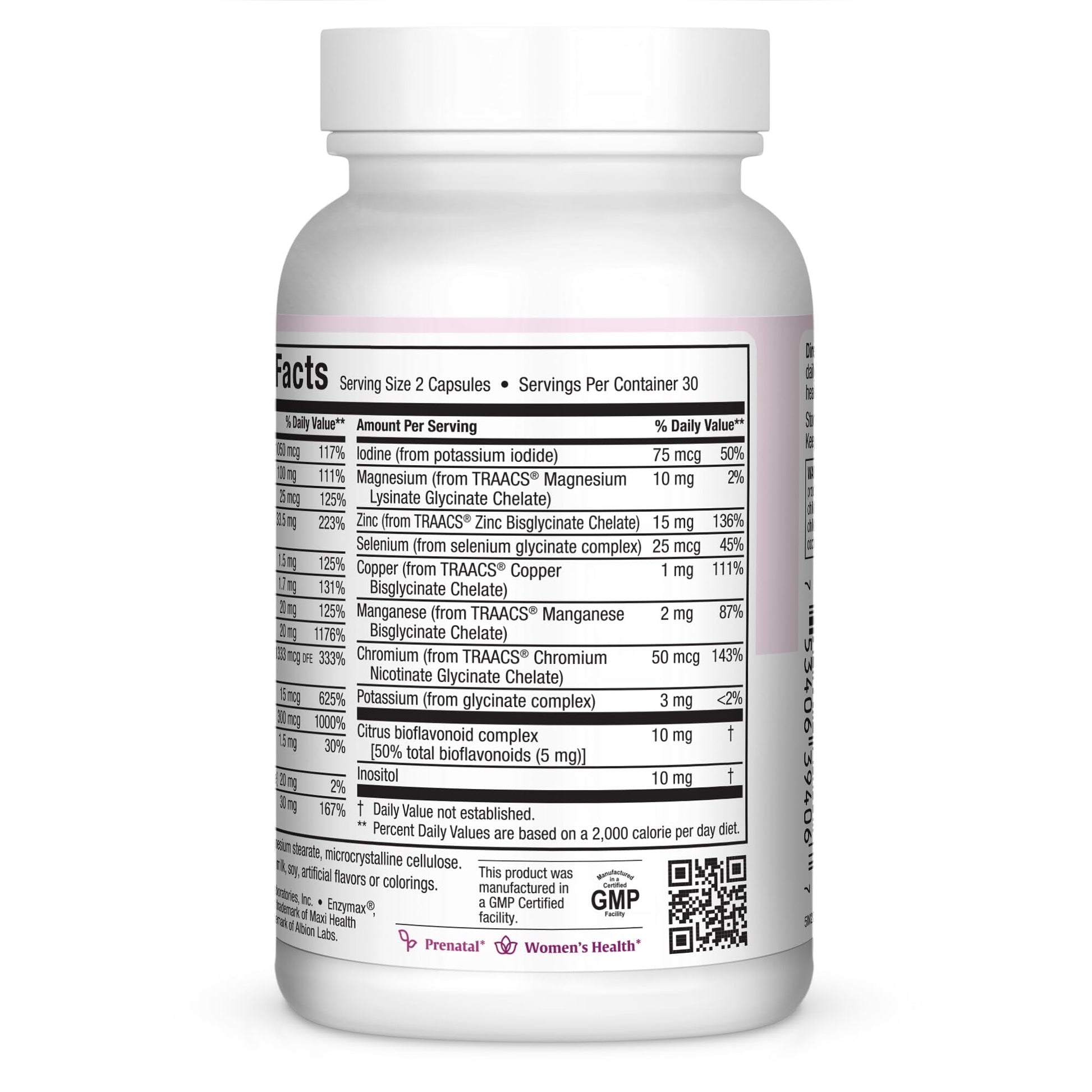 Cápsulas prenatales Maxi Health paquete caja frontal
