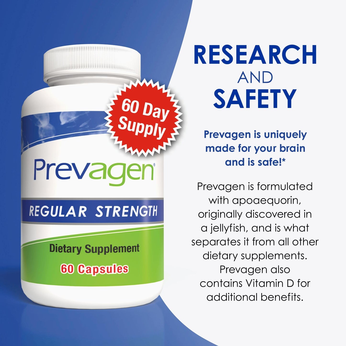 Cápsulas Prevagen fuerza regular 10mg para cerebro