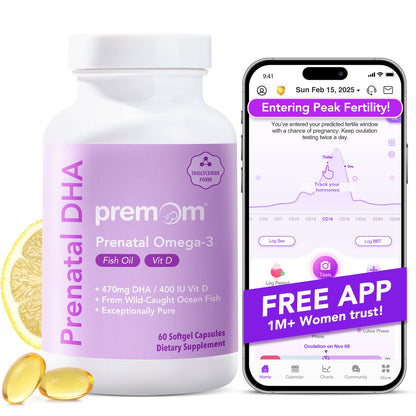 Cápsulas probióticas Premom para salud digestiva femenina