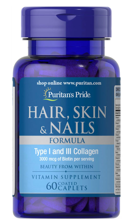 Cápsulas Puritan's Pride para cabello, piel y uñas
