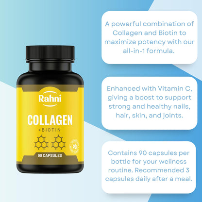 cápsulas rahni colágeno biotina para salud