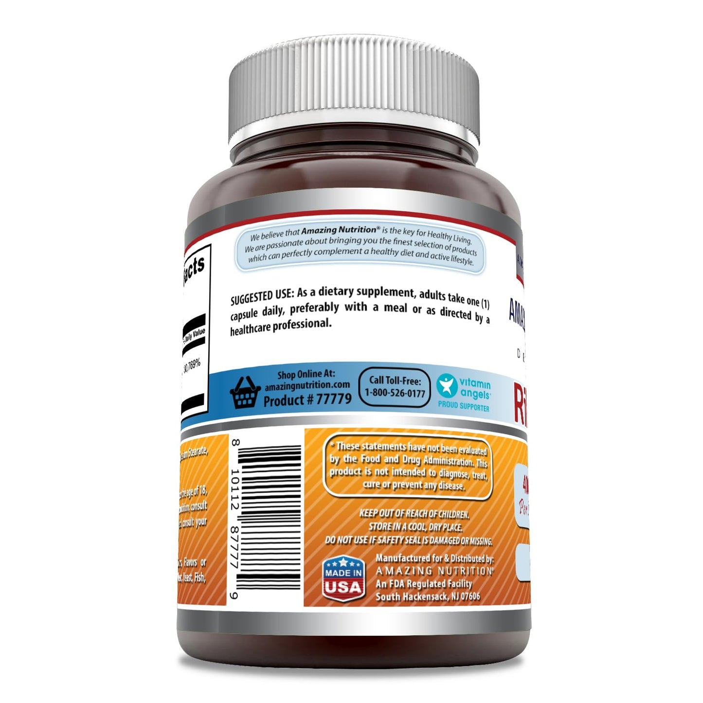 Cápsulas riboflavina Amazing Formulas 400 mg
