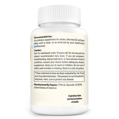 Cápsulas suaves suplemento urolitina a Pepeior 2000 mg