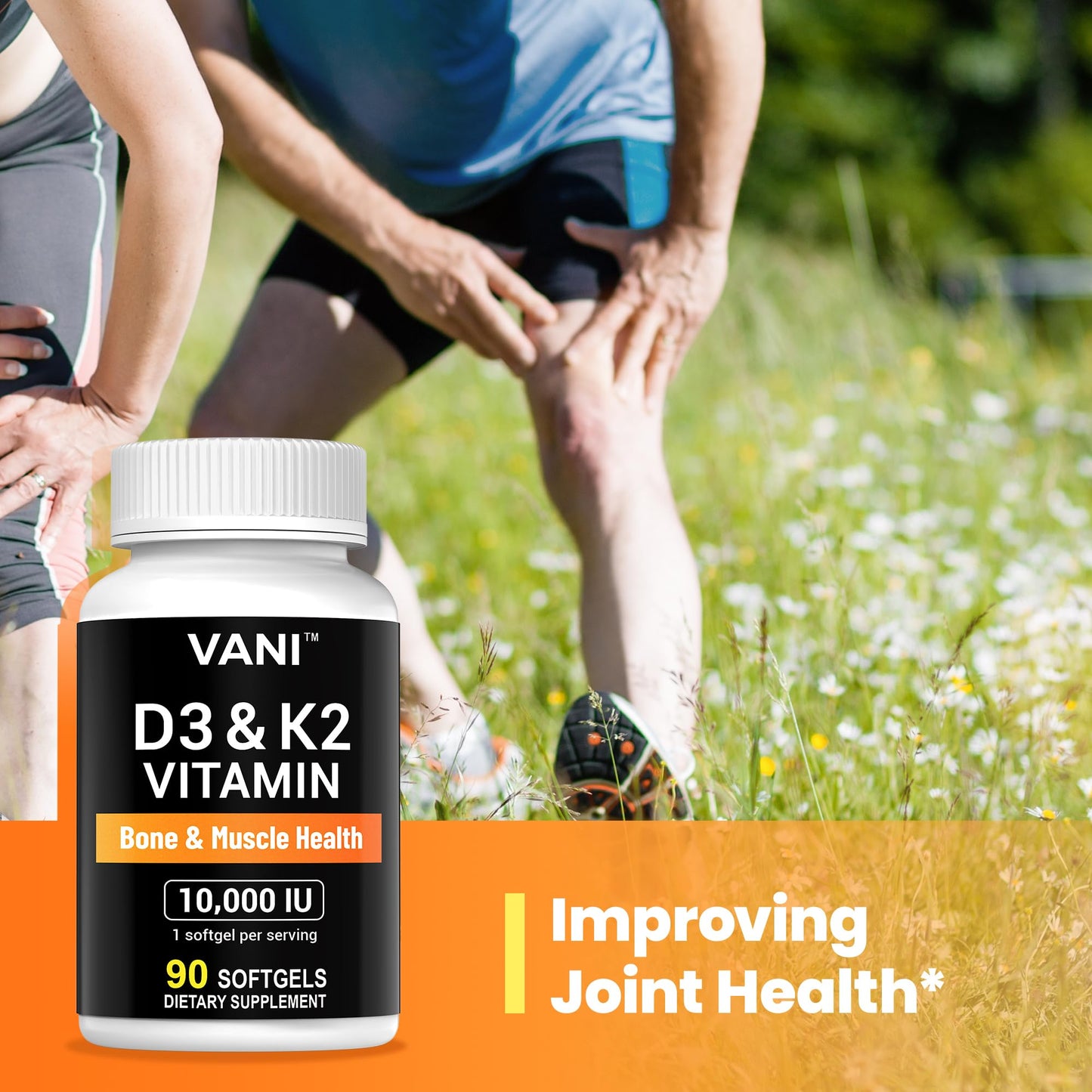 Cápsulas suaves VANI vitamina D3 10000 IU y K2 MK-7