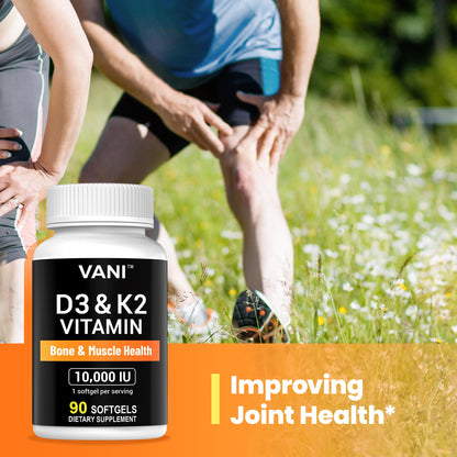 Cápsulas suaves VANI vitamina D3 10000 IU y K2 MK-7